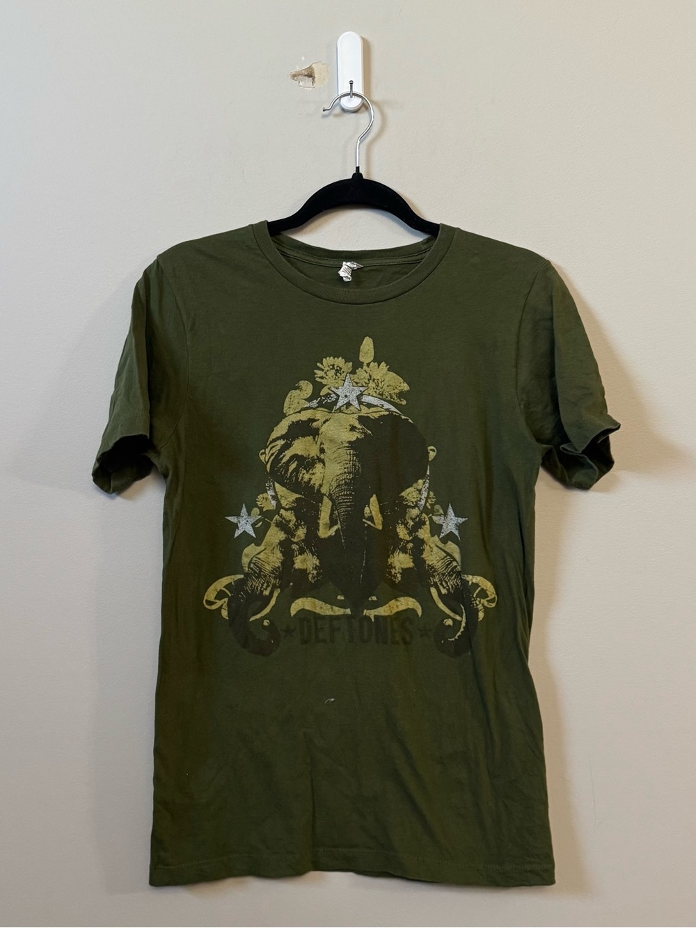 DEFTONES Tour 2007 Rare olive green short sleeve Y2K Unisex concert t-shirt